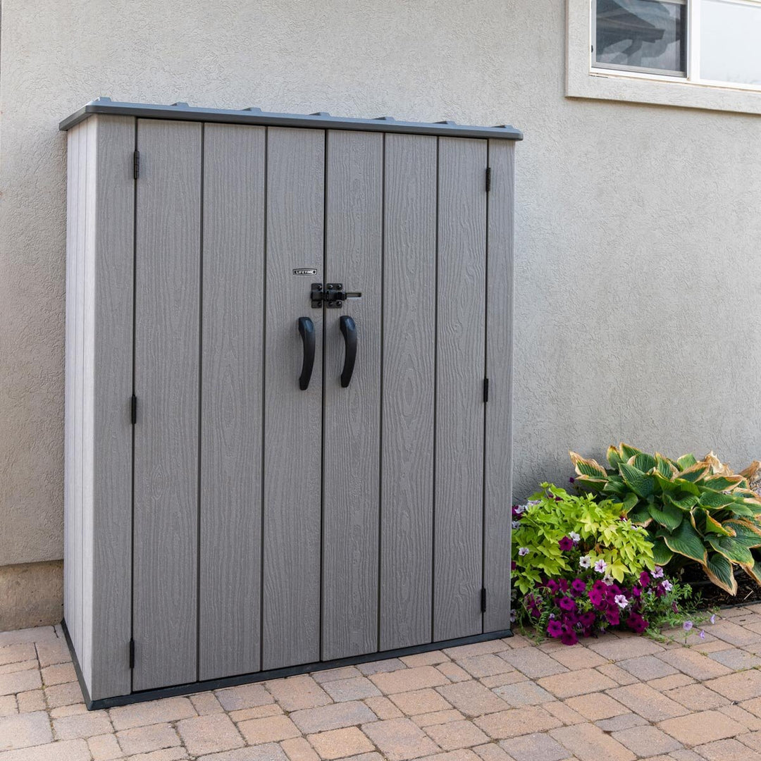 Lifetime 4ft 6" x 2ft 4" (1.4 x 0.7m) Vertical 1,510 Litre Storage Shed with Shelving