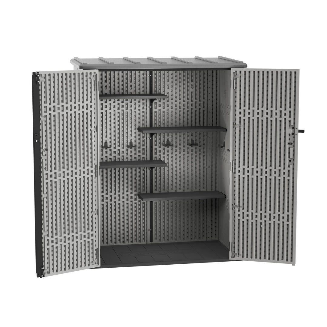 Lifetime 4ft 6" x 2ft 4" (1.4 x 0.7m) Vertical 1,510 Litre Storage Shed with Shelving