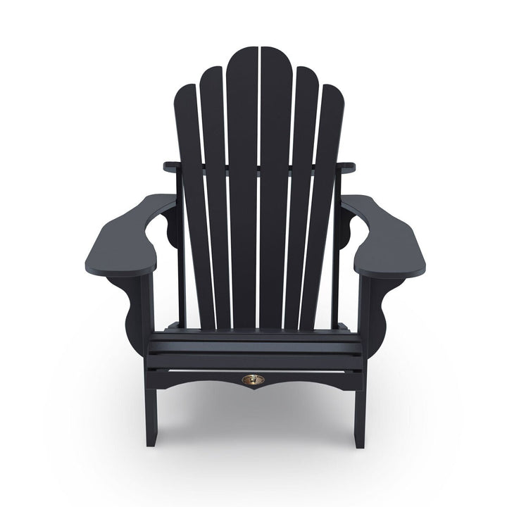 Leisure Line Adirondack Faux Wood Garden Chair in Black