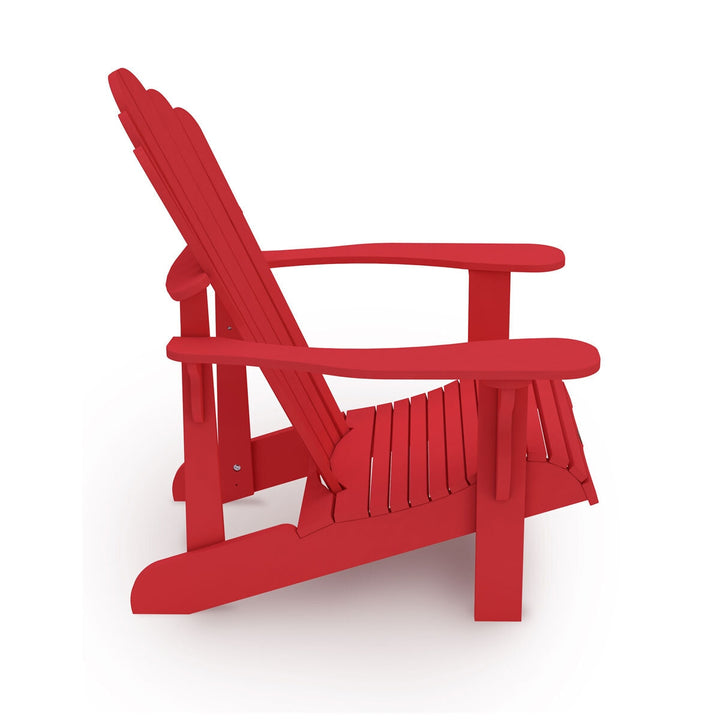 Leisure Line Adirondack Faux Wood Garden Chair in Red