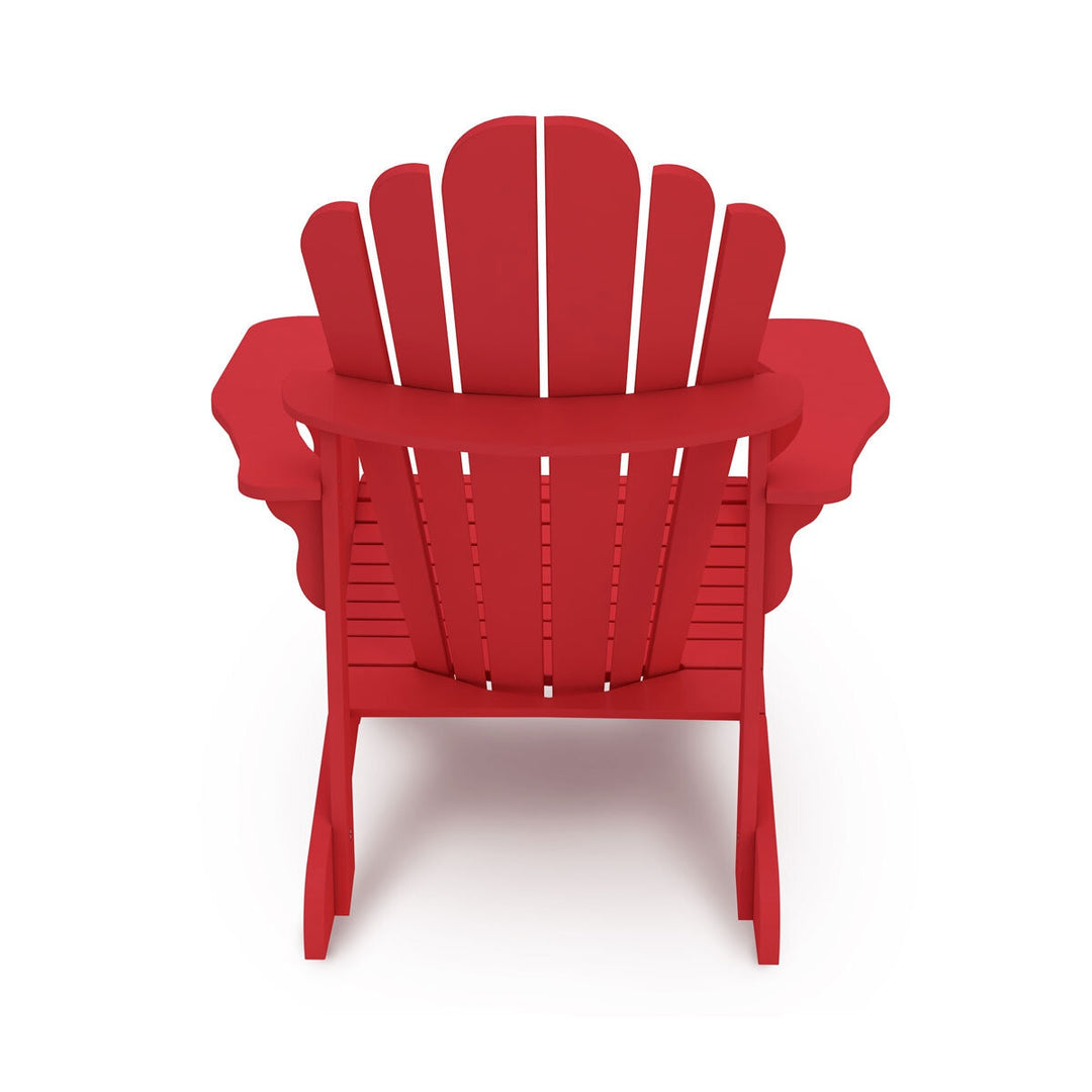 Leisure Line Adirondack Faux Wood Garden Chair in Red