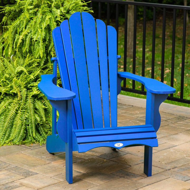 Leisure Line Adirondack Faux Wood Garden Chair in Blue