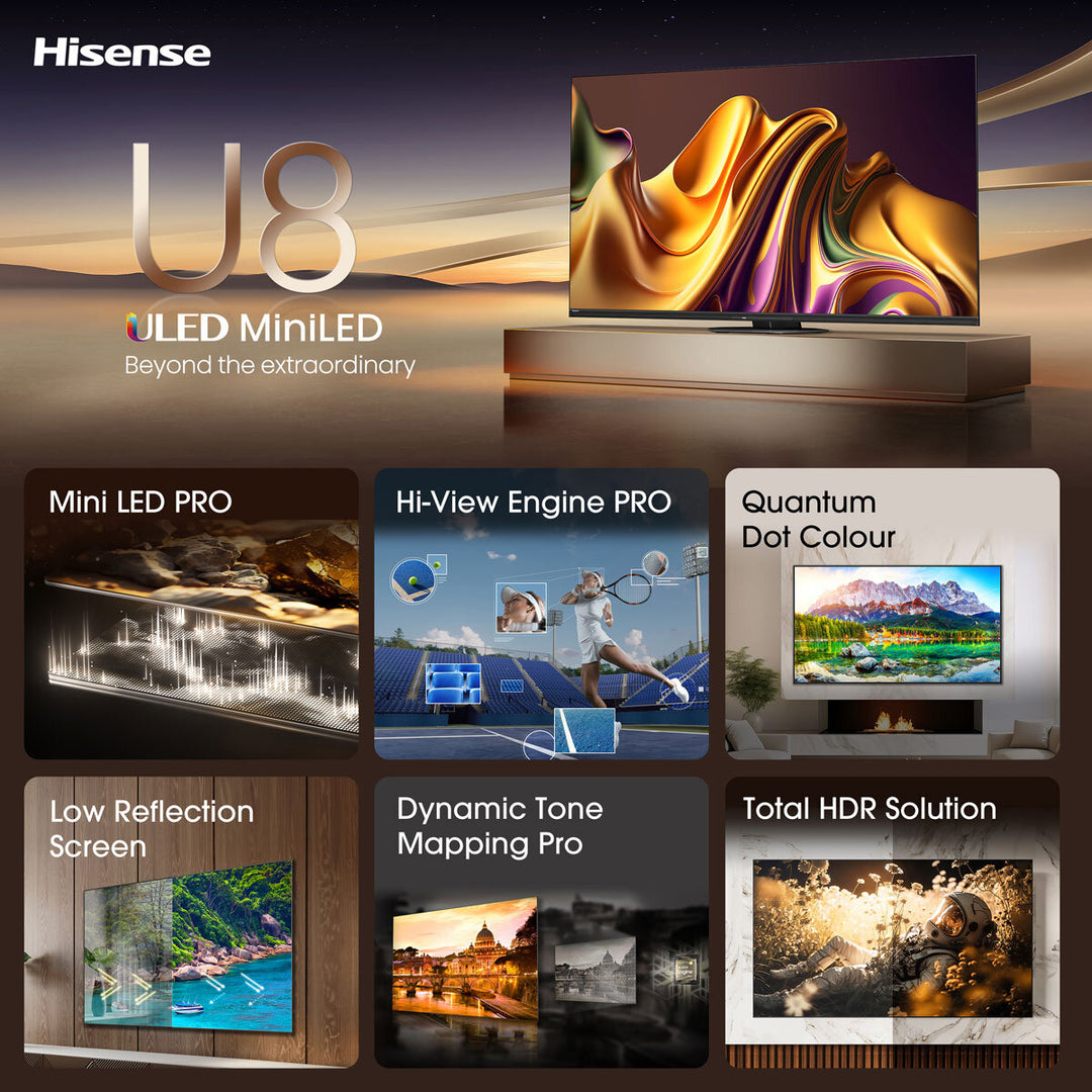 Hisense 75U8NQTUK 75 Inch Mini-LED Smart TV