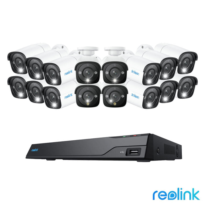 Reolink 12MP (4K+) UHD NVR PoE AI 16 x channel / 16 x Bullet Camera Kit with 4TB HDD