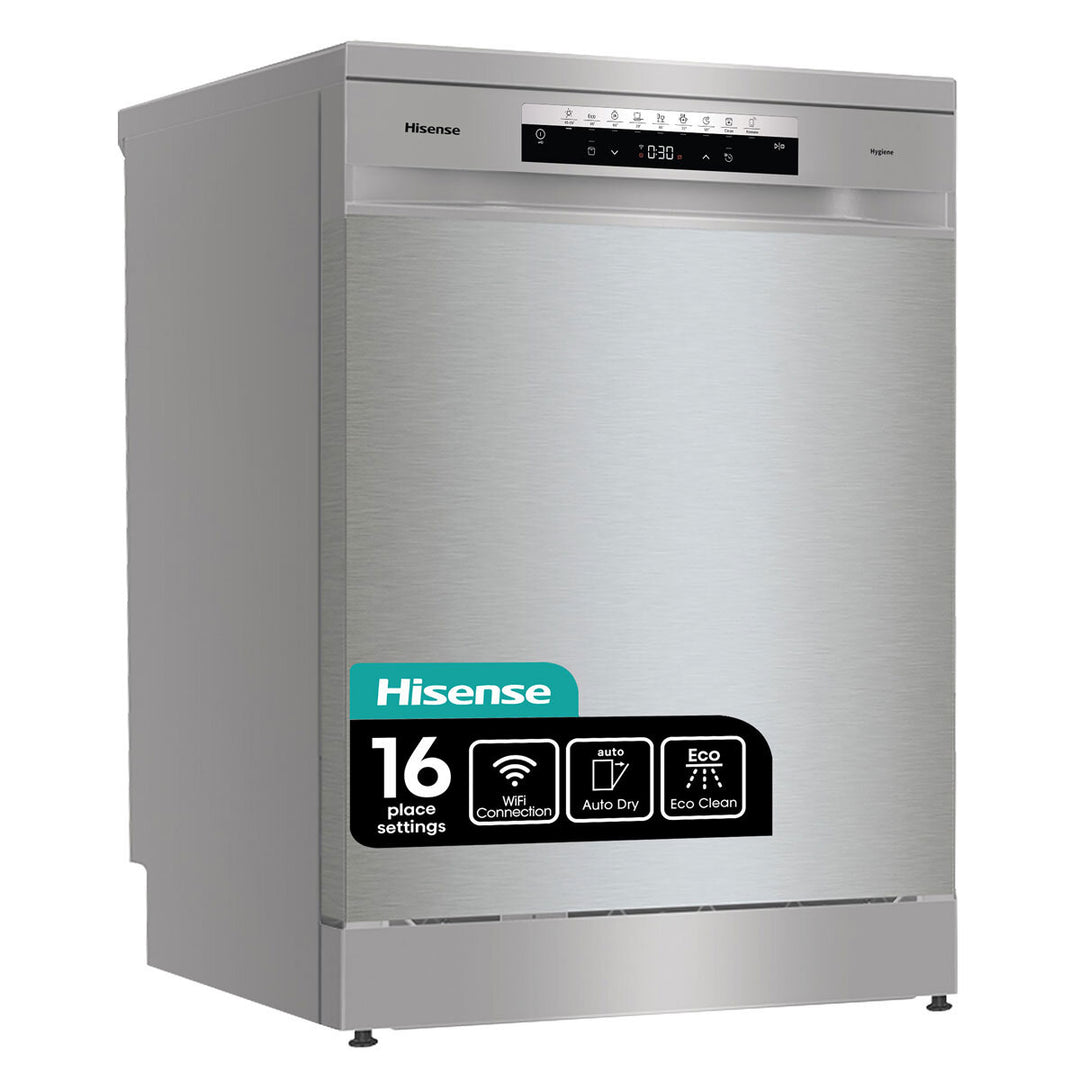 Hisense HS673C60XUK Freestanding Dishwasher, C Rated in Stainless Steel