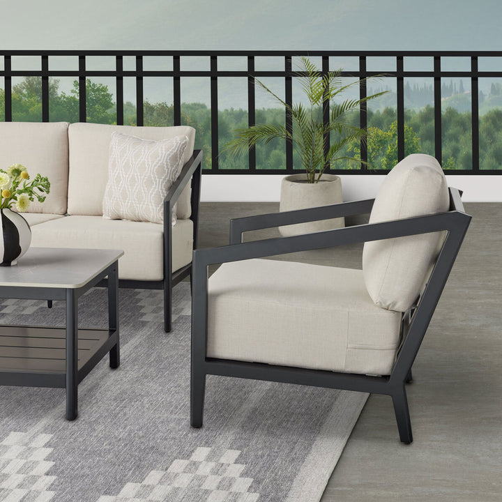 Agio Formia 4 Piece Deep Seating Patio Set + Cover