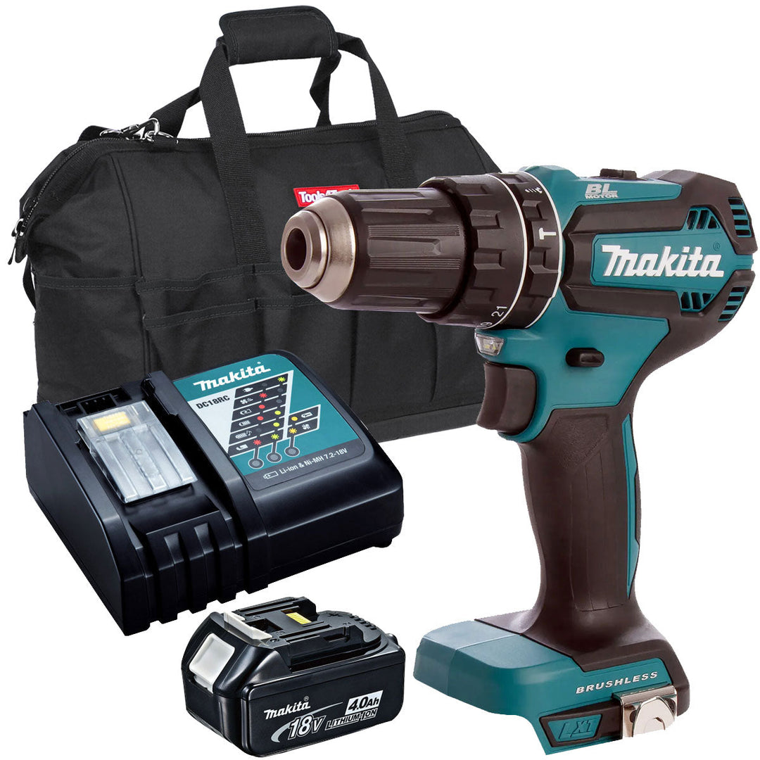 Makita DHP485Z 18V Brushless 2-speed Combi Drill with 1 x 5.0Ah Battery, Charger &amp; Bag