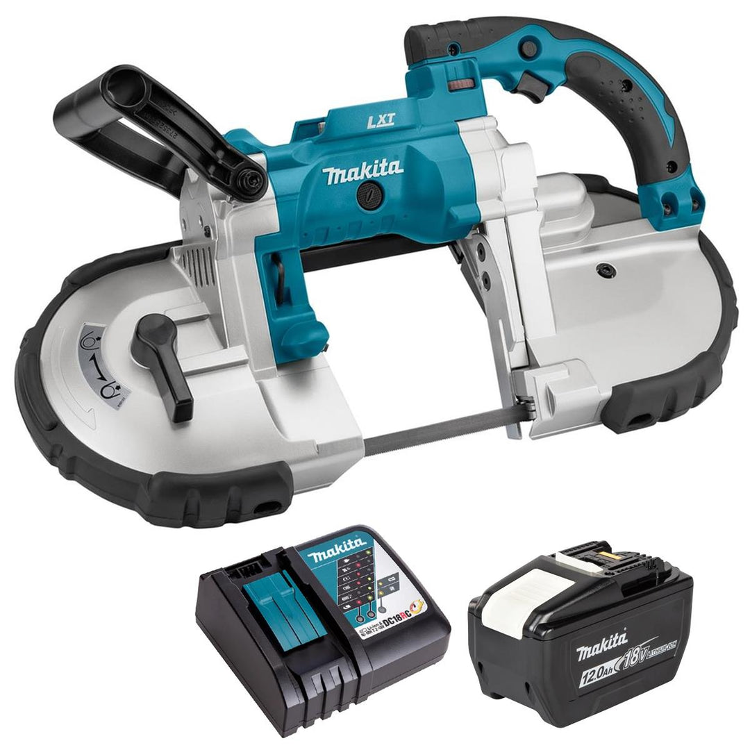 Makita DPB180Z 18V LXT Portable Band Saw with 1 x 12.0Ah Battery &amp; Charger