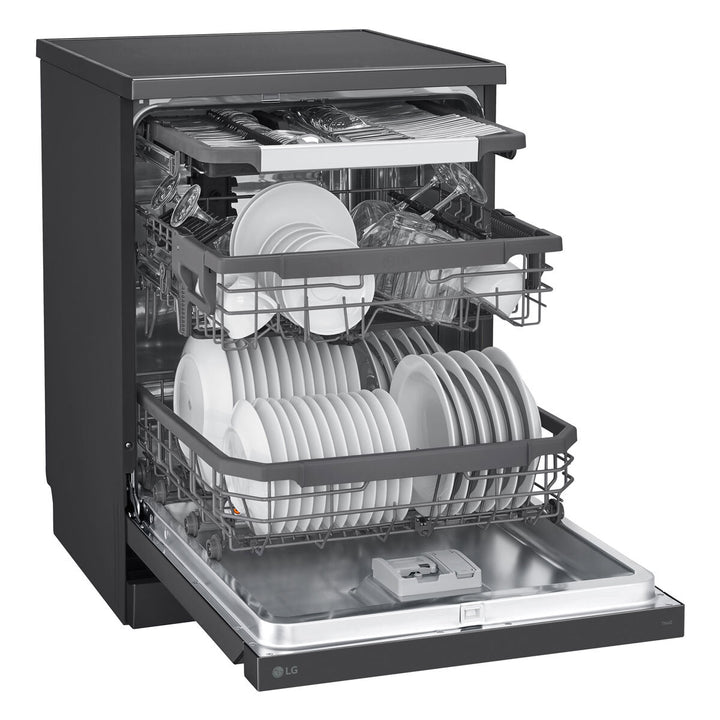 LG DF365FMS, 14 Places Setting Dishwasher, B Rated in Matte Black