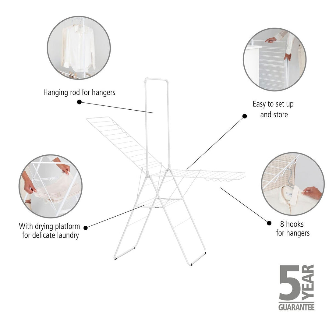Brabantia HangOn 25m Drying Rack with Rod in White
