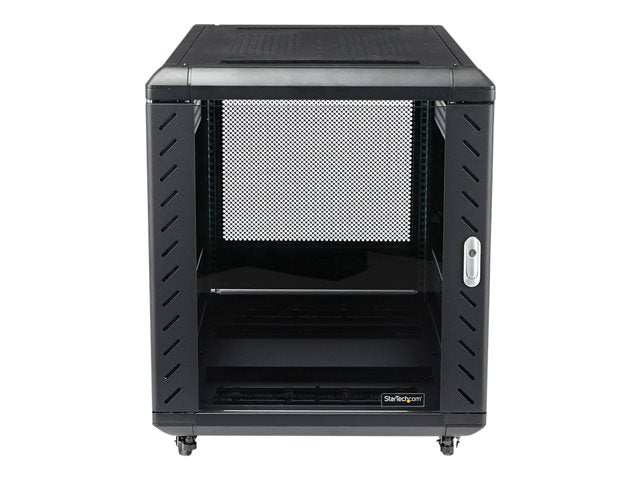 Startech 12U AV Rack Cabinet - Network Rack with Glass Door - 19 inch Computer Cabinet for Server Room or Office (RK1236BKF) - rack - 12U