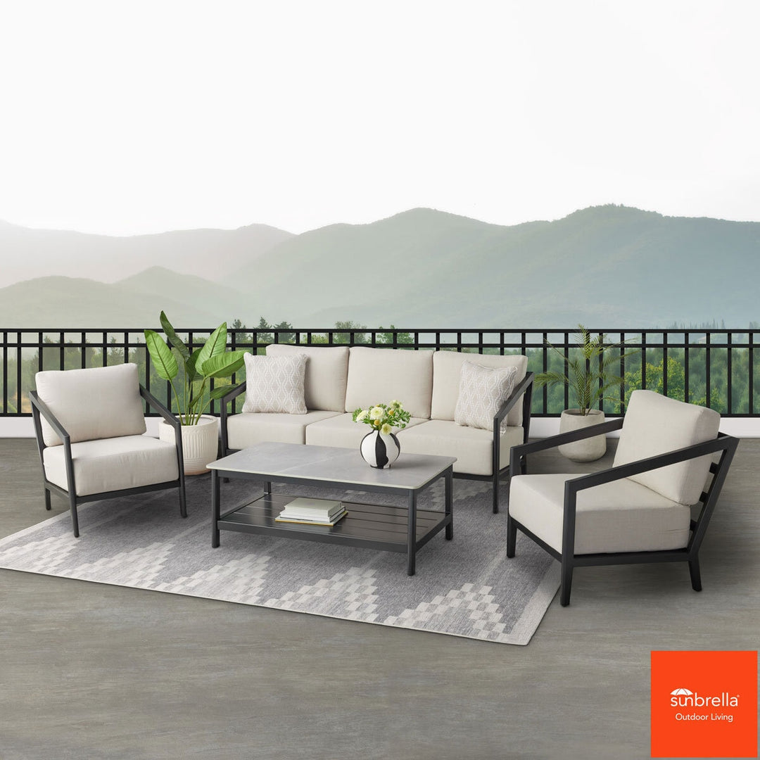 Agio Formia 4 Piece Deep Seating Patio Set + Cover