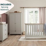 Tutti Bambini Verona 4 Piece Nursery Furniture Set, Grey &amp; Oak