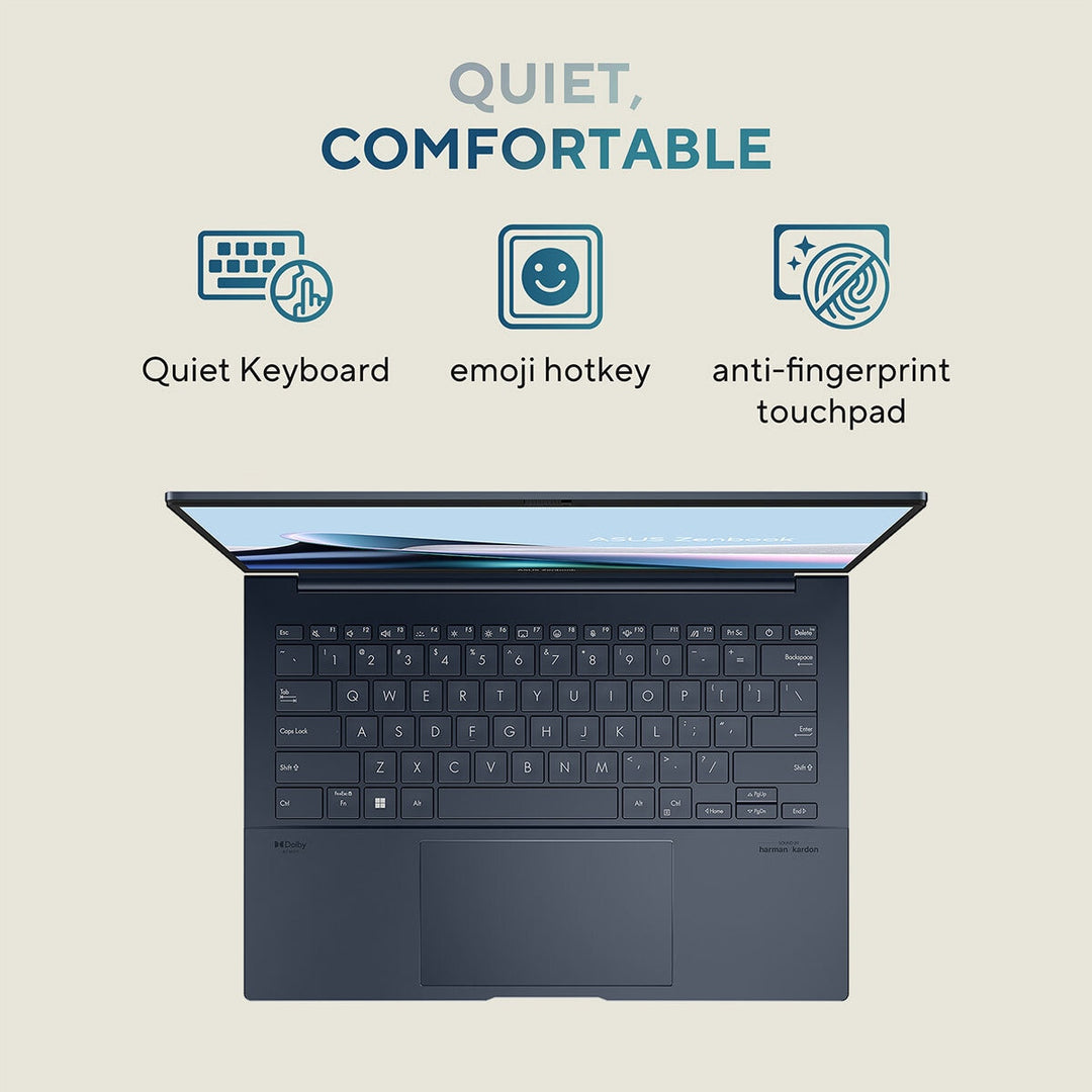 ASUS Zenbook, Intel Core Ultra 9, 32GB RAM, 1TB SSD, 14 Inch OLED Laptop, UX3405CA-QL104W