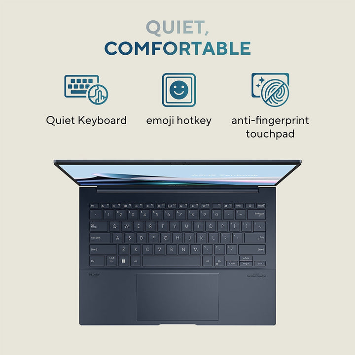 ASUS Zenbook, Intel Core Ultra 9, 32GB RAM, 1TB SSD, 14 Inch OLED Laptop, UX3405CA-QL104W