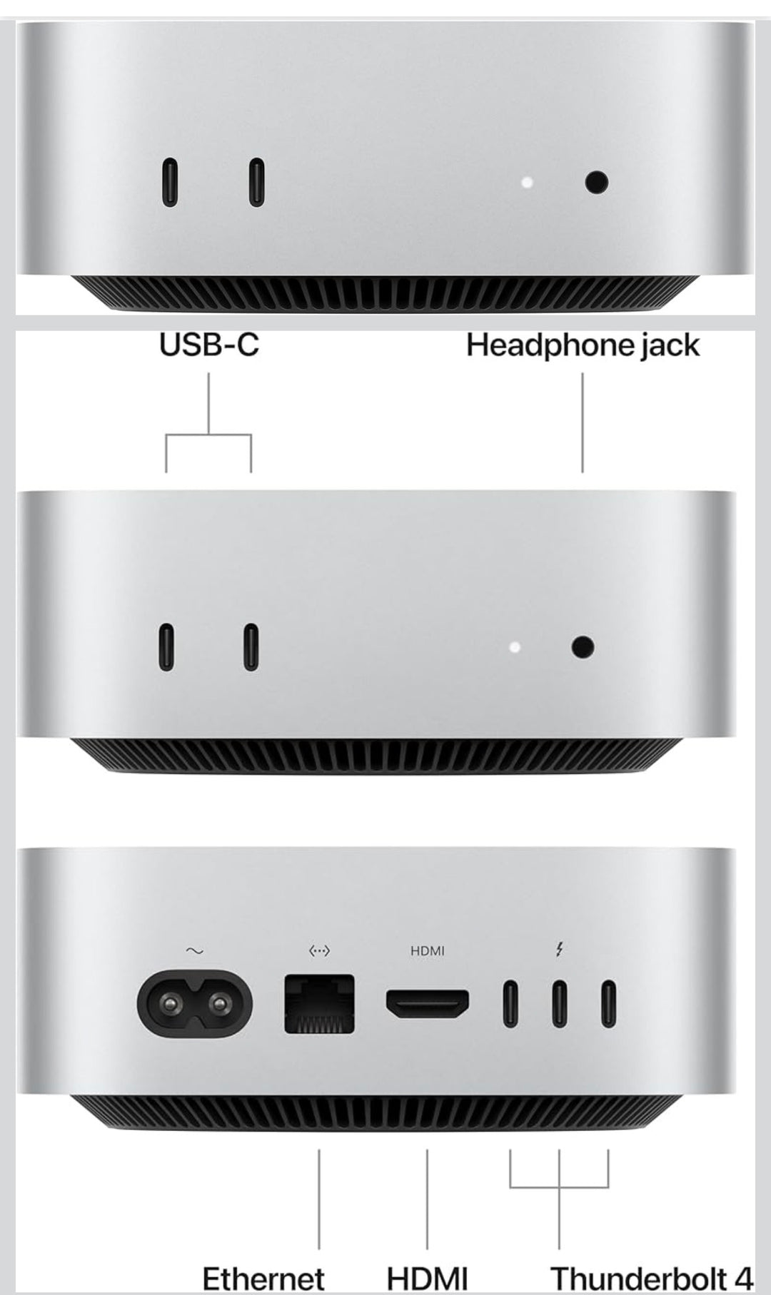 Apple Mac mini Desktop Computer with M4 chip with 10 core CPU and 10 core GPU: Built for Apple Intelligence, 16GB Unified Memory, 256GB SSD Storage, Gigabit Ethernet. Works with iPhone/iPad