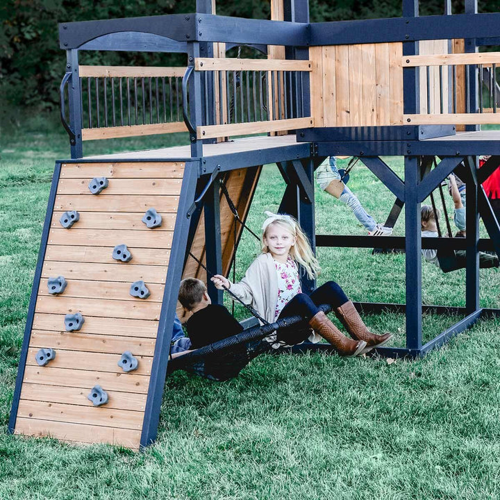 Backyard Discovery Timber Crossing Wooden Playcentre and Swing Set (3-10 Years)