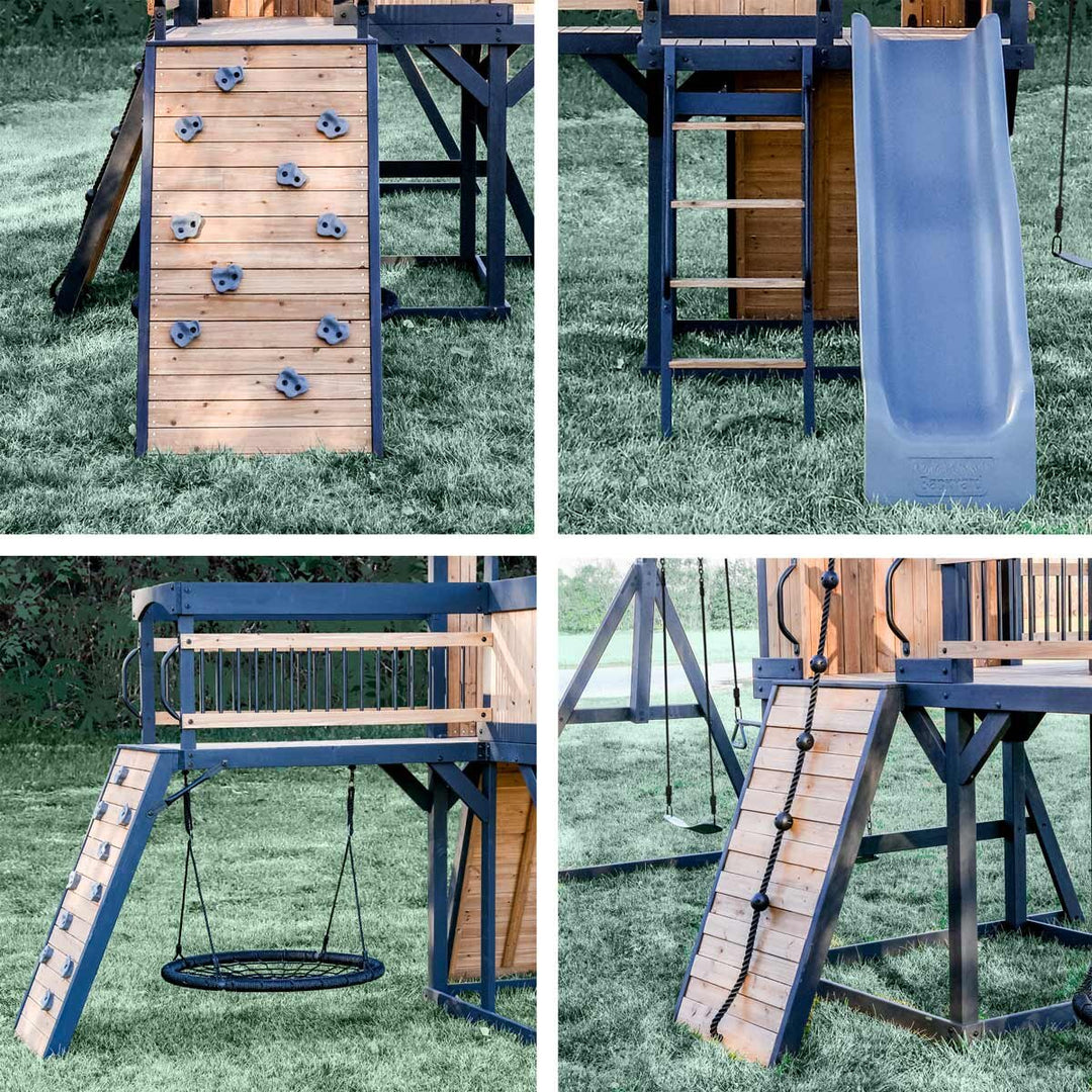 Backyard Discovery Timber Crossing Wooden Playcentre and Swing Set (3-10 Years)