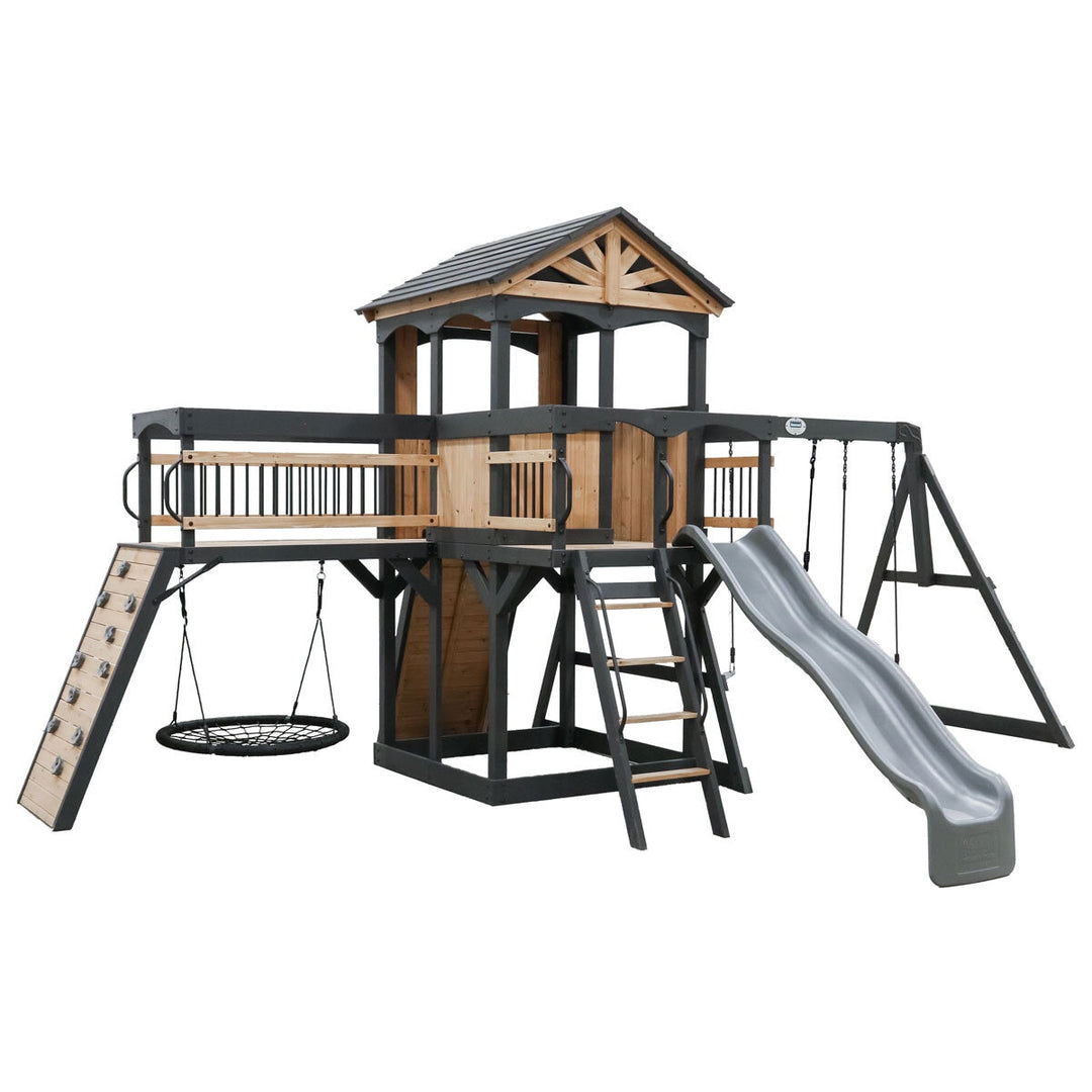 Backyard Discovery Timber Crossing Wooden Playcentre and Swing Set (3-10 Years)