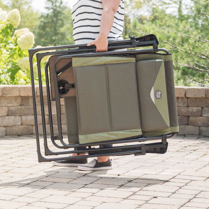 Timber Ridge Zero Gravity Folding Lounger with Side Table