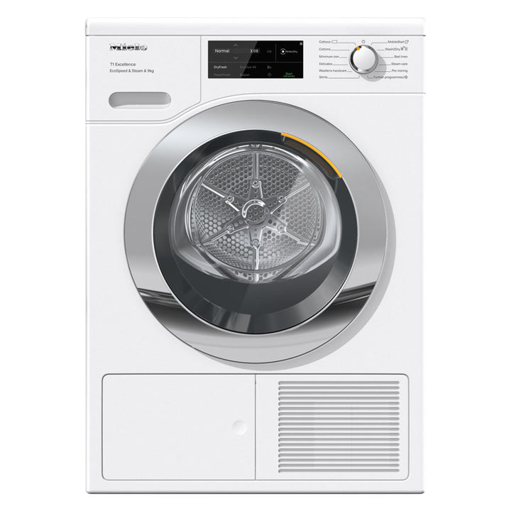Miele TEL785 WP 9kg Heat Pump Dryer, A+++ Rated With EcoSpeed in Lotus White
