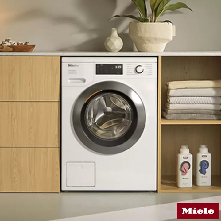 Miele WEK365 WCS PowerWash, 10kg Washing Machine, A Rated in Lotus White