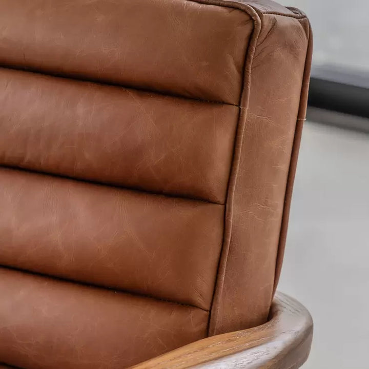 Gallery Datsun Brown Leather Armchair