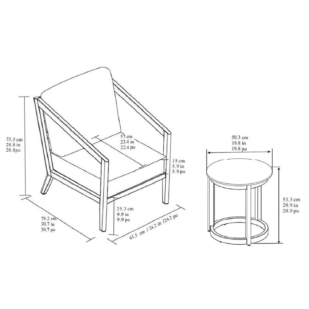 Agio Formia 3 Piece Bistro Patio Set + Cover