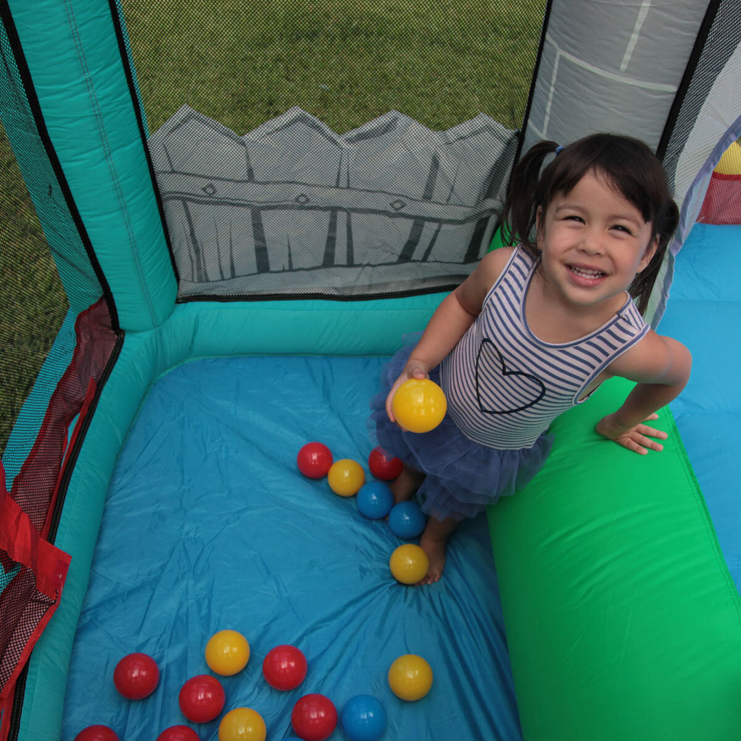 Happy Hop Happy House Bouncy Castle, Ball Pit & Slide (3+ Years)