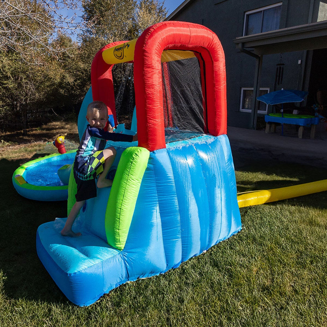 Happy Hop Ultimate Climb, Spray &amp; Bounce Water Slide Pool (3+ Years)