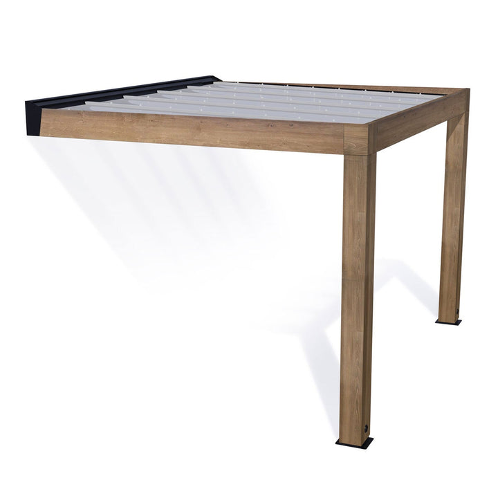 Palram Canopia Helsinki 9ft 10" x 11ft 2" (3m x 3.4m) Cedar Wood Patio Cover