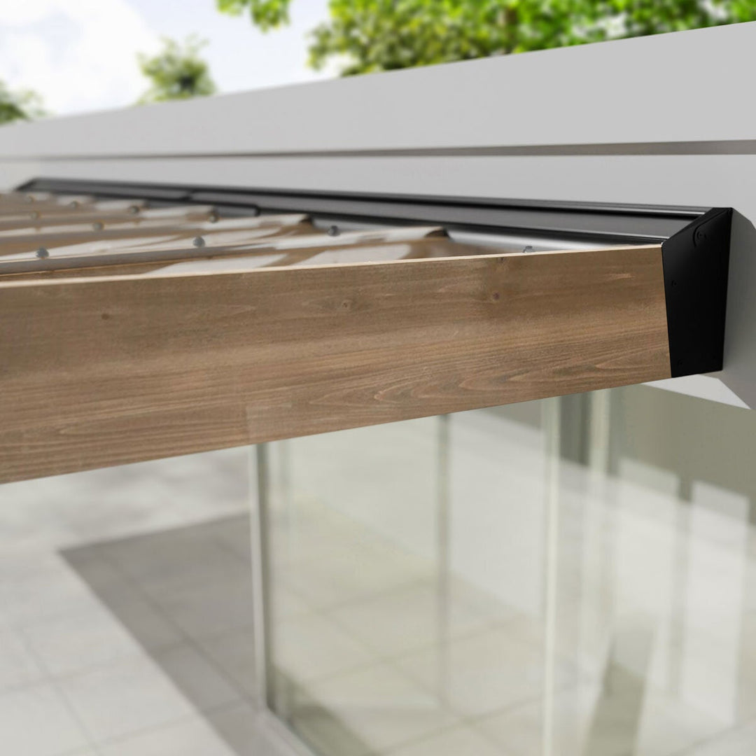 Palram Canopia Helsinki 9ft 10" x 11ft 2" (3m x 3.4m) Cedar Wood Patio Cover