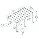 Palram Canopia Helsinki 9ft 10" x 17ft 7" (3m x 5.35m) Cedar Wood Patio Cover