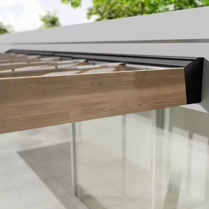 Palram Canopia Helsinki 9ft 10" x 17ft 7" (3m x 5.35m) Cedar Wood Patio Cover