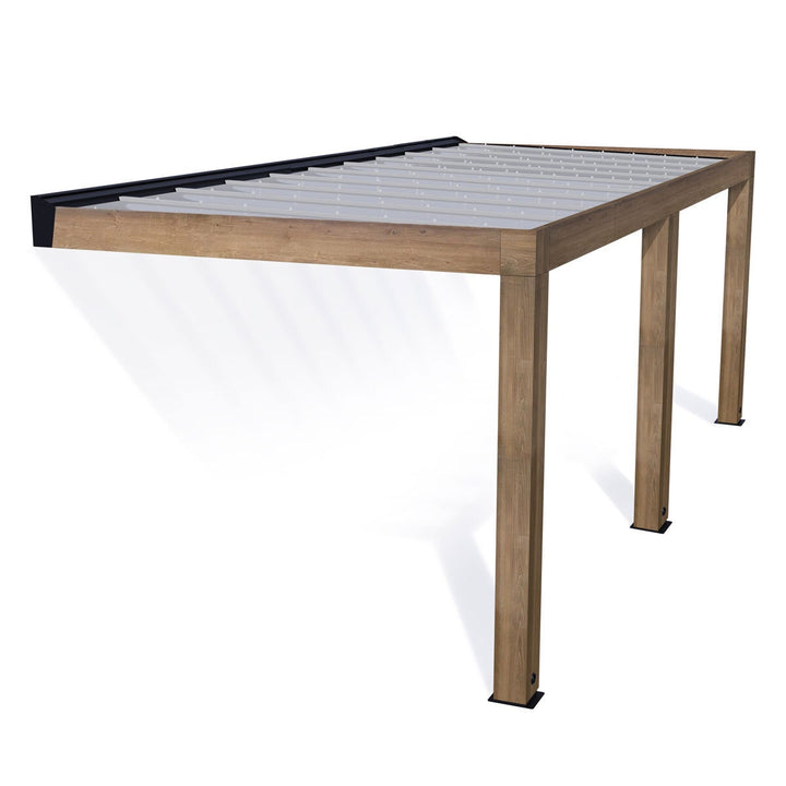 Palram Canopia Helsinki 9ft 10" x 21ft 10" (3m x 6.65m) Cedar Wood Patio Cover