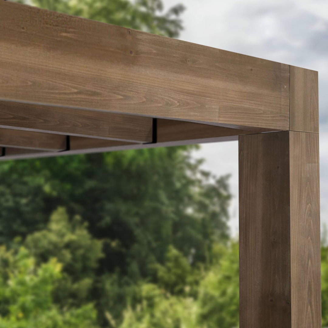 Palram Canopia Helsinki 9ft 10" x 21ft 10" (3m x 6.65m) Cedar Wood Patio Cover