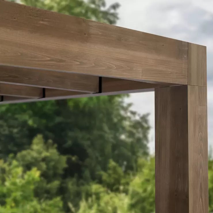 Palram Canopia Helsinki 9ft 10" x 17ft 7" (3m x 5.35m) Cedar Wood Patio Cover