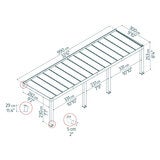 Palram Canopia Helsinki 9ft 10" x 32ft 6" (3m x 9.9m) Cedar Wood Patio Cover