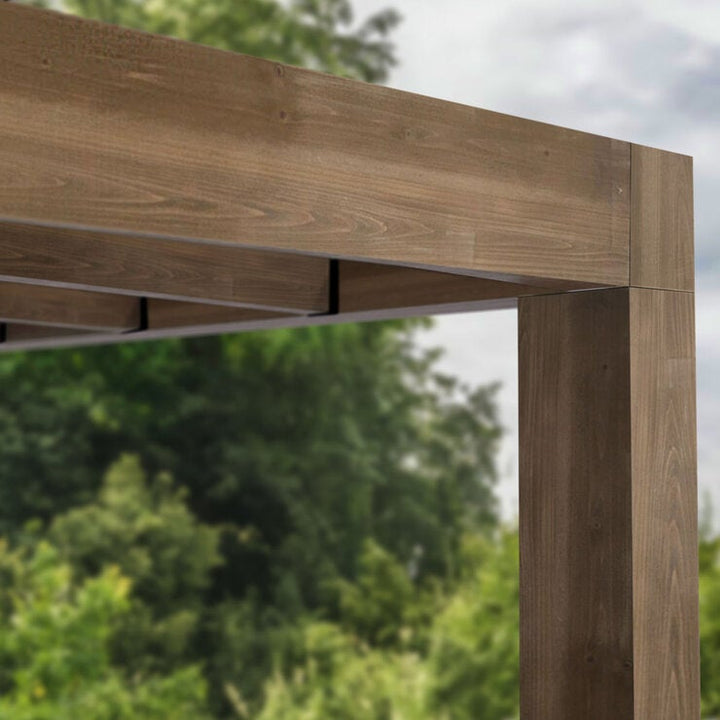 Palram Canopia Helsinki 9ft 10" x 32ft 6" (3m x 9.9m) Cedar Wood Patio Cover
