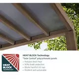 Palram Canopia Helsinki 9ft 10" x 32ft 6" (3m x 9.9m) Cedar Wood Patio Cover