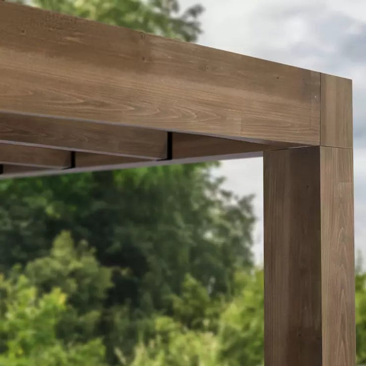 Palram Canopia Helsinki 9ft 10" x 32ft 6" (3m x 9.9m) Cedar Wood Patio Cover