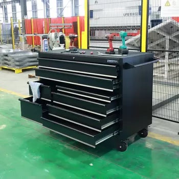 Hilka 55" (140cm) Industrial 8 Drawer Tool Trolley