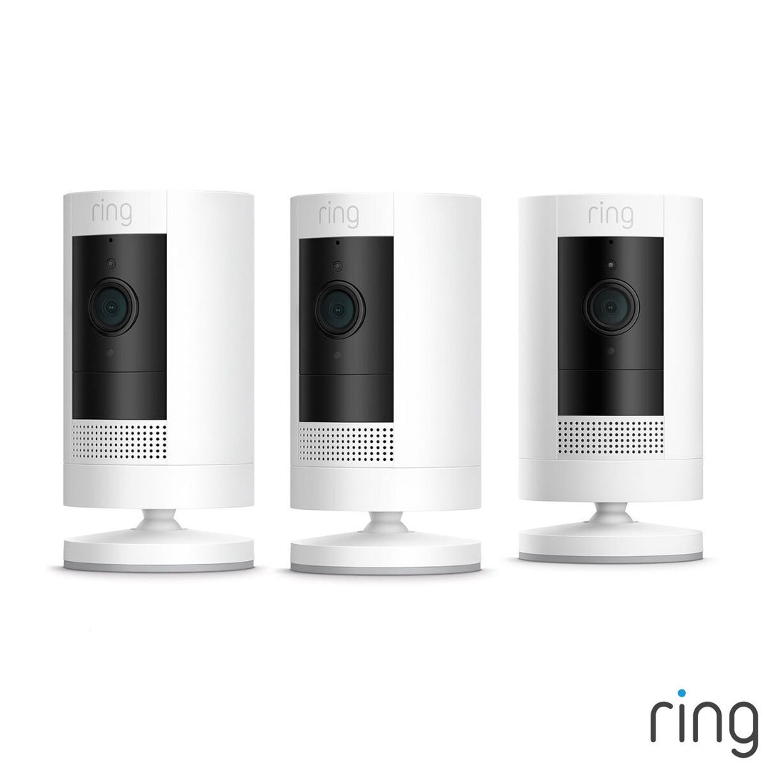 Ring Battery Stick Up Cam 3 Pack in White