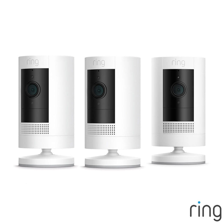 Ring Battery Stick Up Cam 3 Pack in White