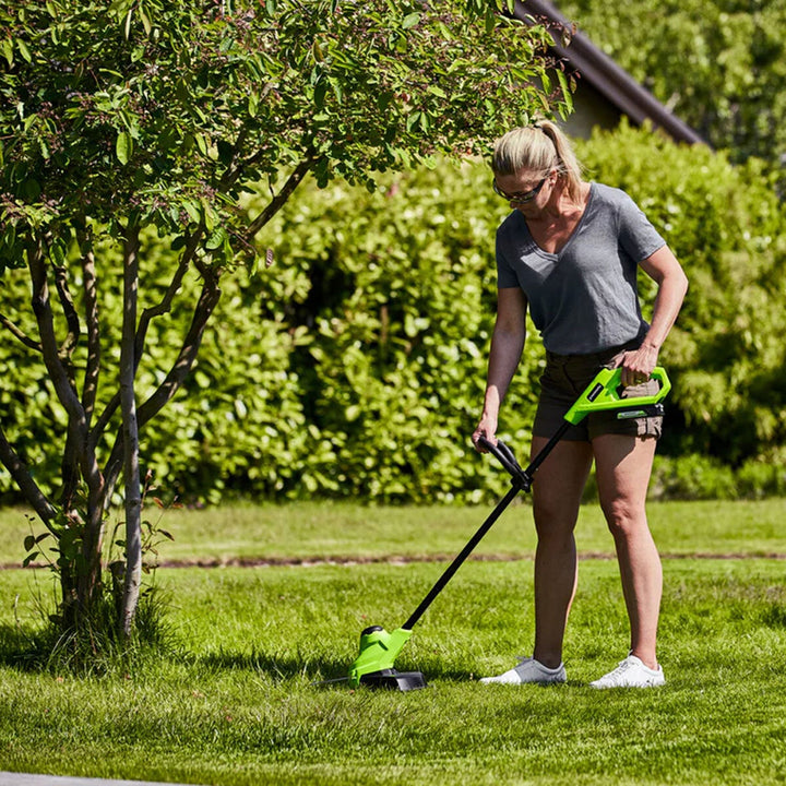 Greenworks 48V 36cm Cordless Lawn Mower &amp; 24V 25cm Line Trimmer Bundle