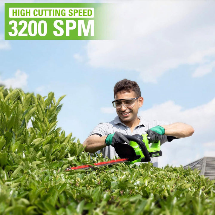 Greenworks 24V 61cm Cordless Brushless Hedge Trimmer + 24V (2Ah) Battery &amp; Charger