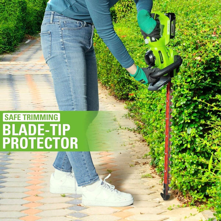 Greenworks 24V 61cm Cordless Brushless Hedge Trimmer + 24V (2Ah) Battery &amp; Charger