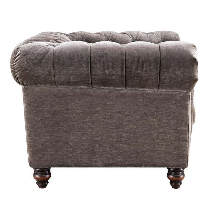 Allington Grey Fabric Chesterfield Armchair