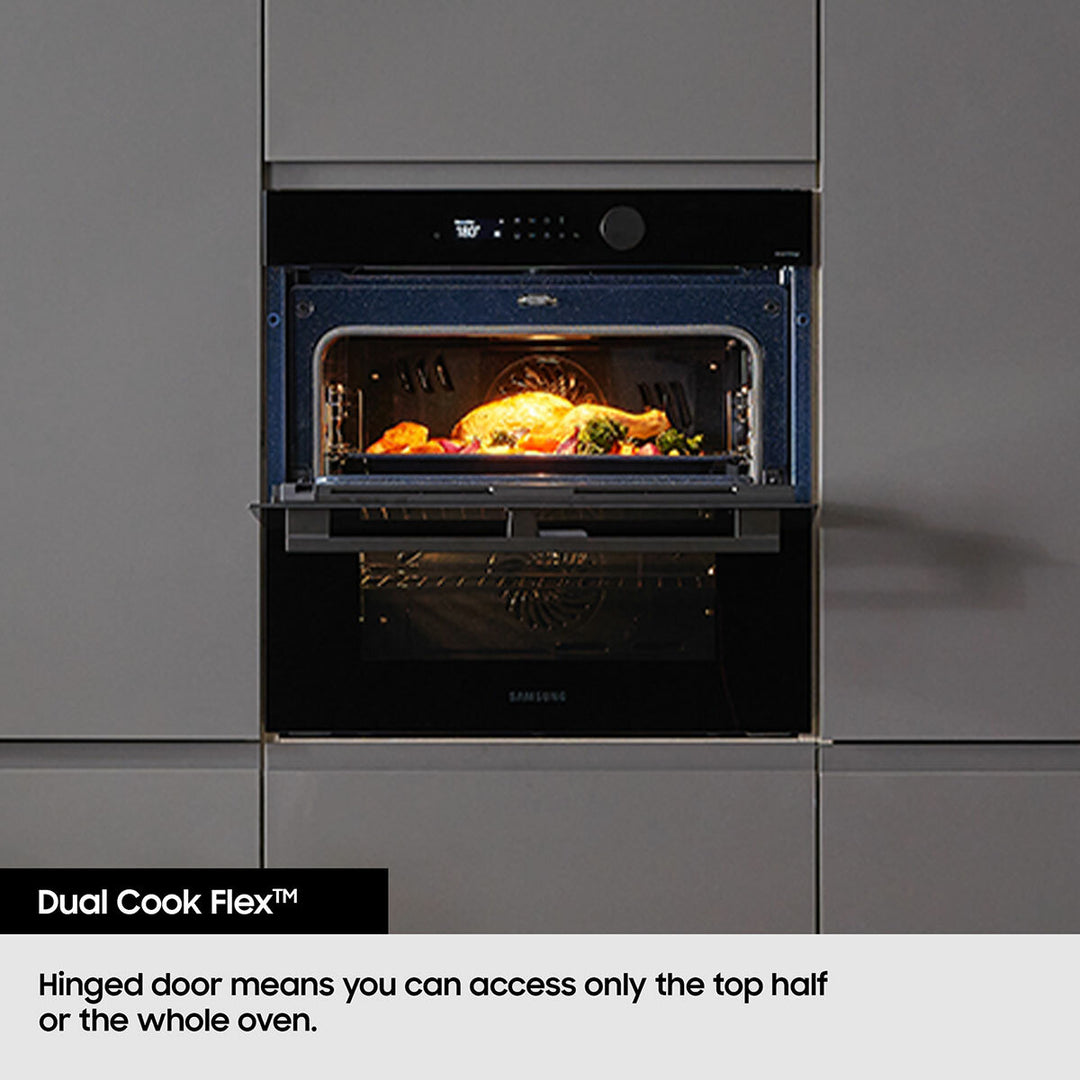 Samsung Series 4 Dual Cook Flex NV7B45305AK/U4 76L Smart Oven, A+ Rated in Clean Black