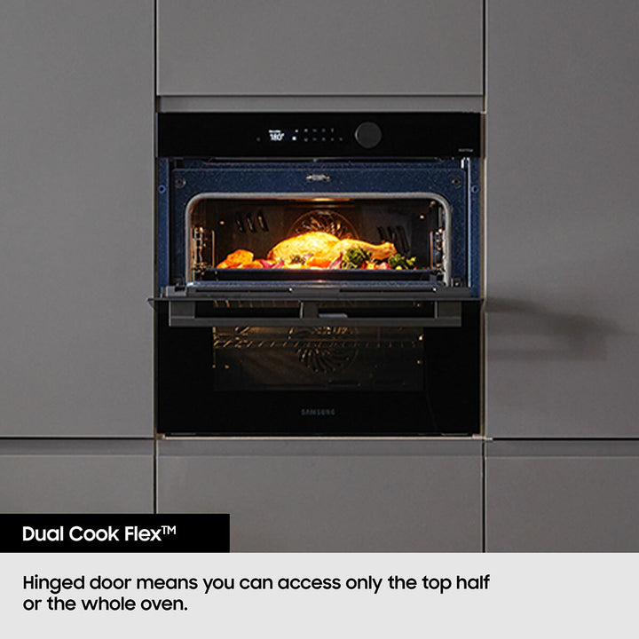 Samsung Series 4 Dual Cook Flex NV7B45305AK/U4 76L Smart Oven, A+ Rated in Clean Black